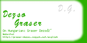 dezso graser business card
